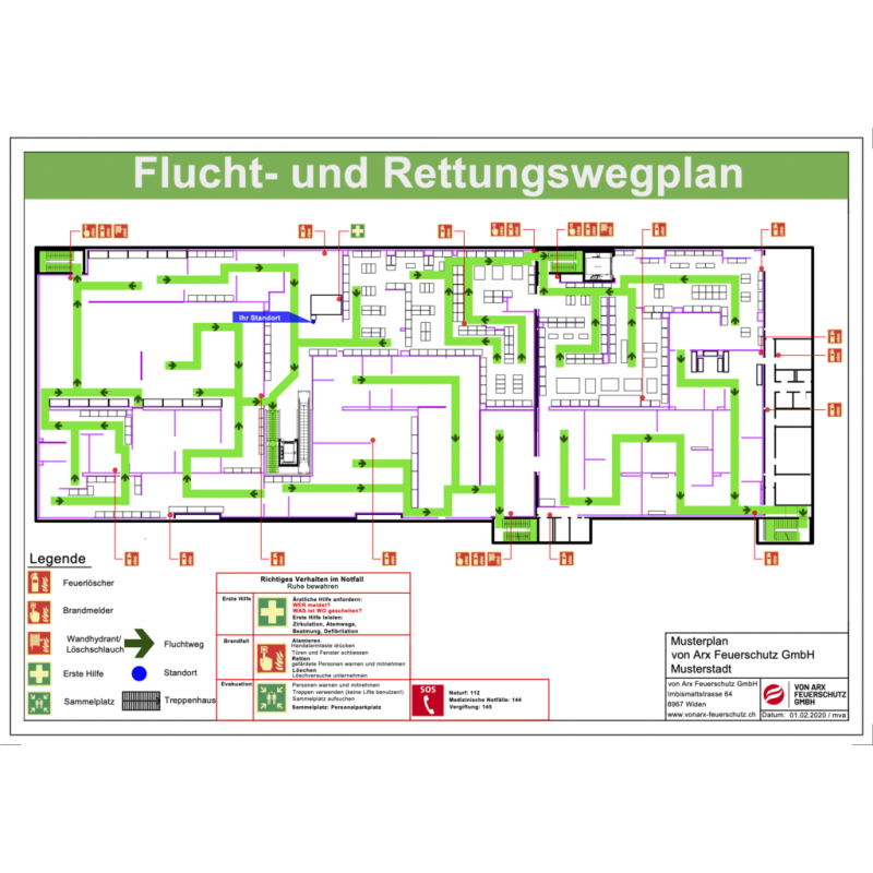 Fluchtweg- & Rettungspläne